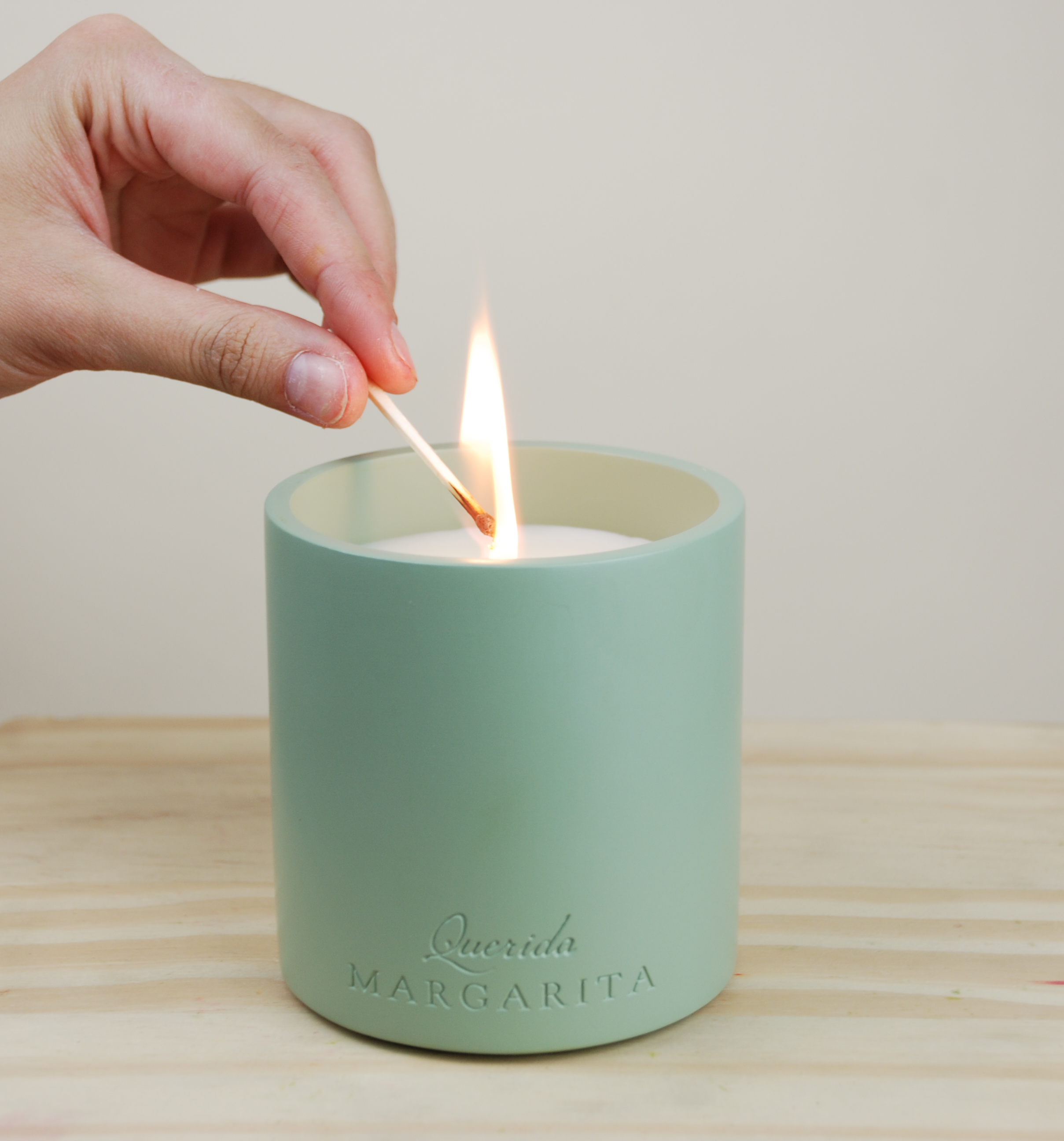 Bougie Jasmin et Rose - Vert - moyenne